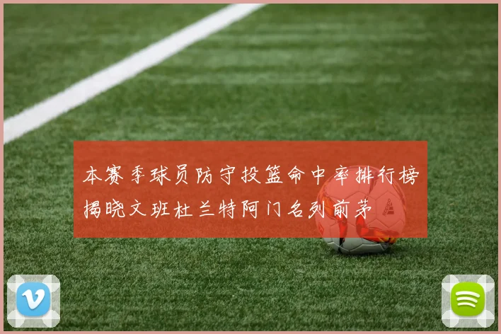 本赛季球员防守投篮命中率排行榜揭晓文班杜兰特阿门名列前茅